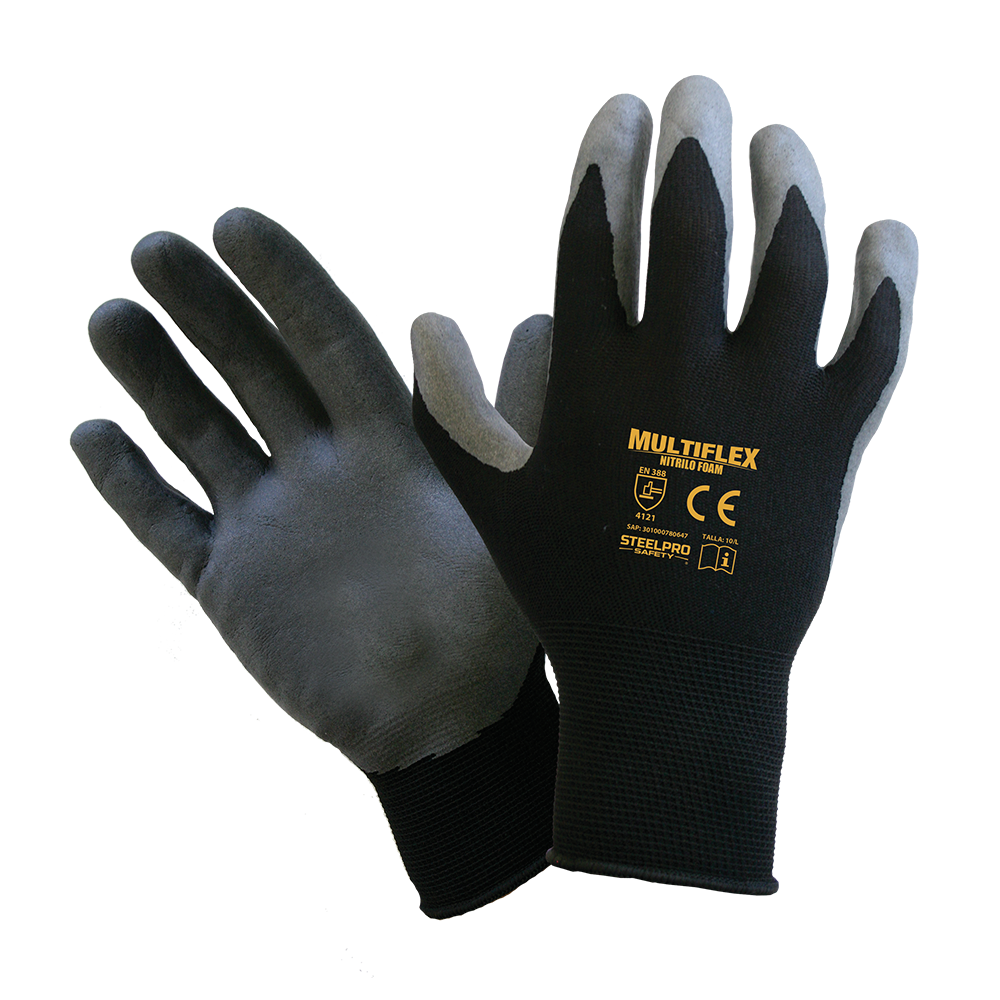 Guante Multiflex PoliÃ©ster Nitrilo Foam Steelpro